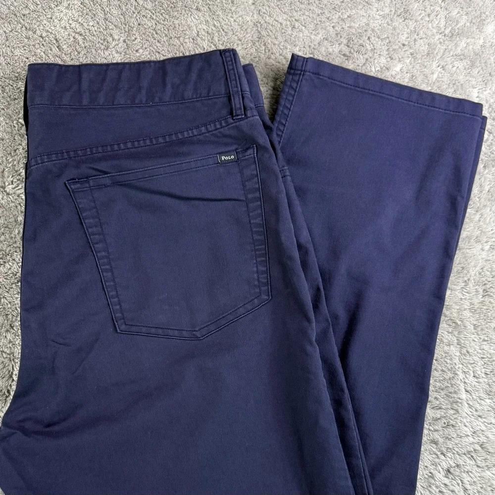 Polo Ralph Lauren Mens Golf Tailored-Fit Cotton Stretch Chino 32x30 Blue Navy